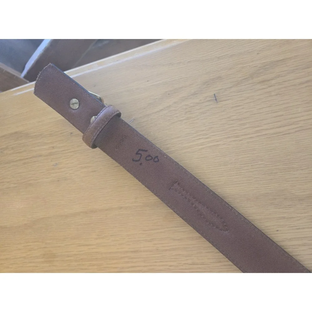 3-D Belt Co Leather Belt Brown Full Grain Cowhide Western 2058 USA Size 38